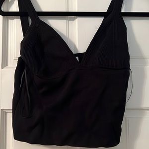 Black zara crop top